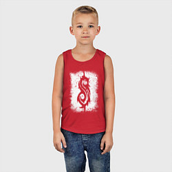 Майка детская хлопок Slipknot logo, цвет: красный — фото 2