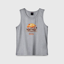 Майка детская хлопок Back to the future sun, цвет: меланж