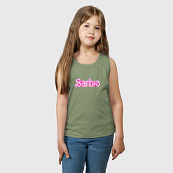 Майка детская хлопок Барби - Фильм Логотип, цвет: авокадо — фото 2