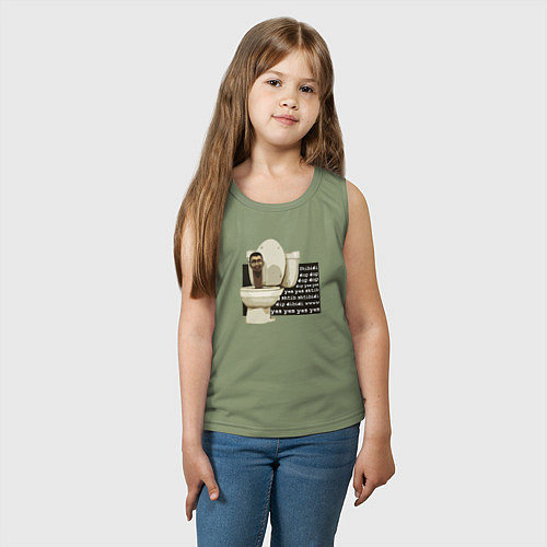 Детская майка Skibidi Toilet Normal Skibidi Toilet / Авокадо – фото 3