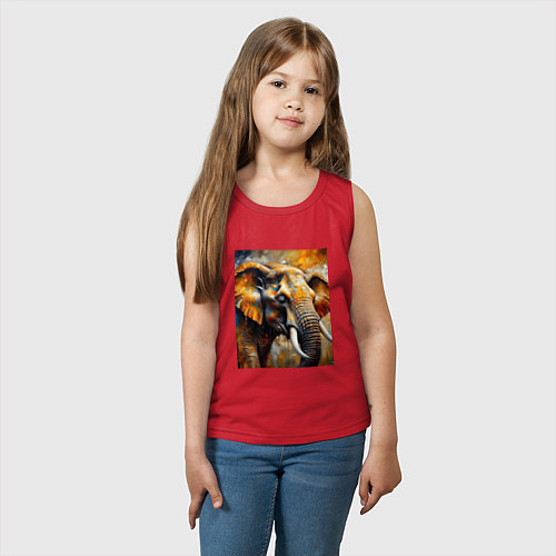Детская майка Большой слон / Красный – фото 3
