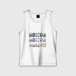 Майка детская хлопок Moscow - Москва, цвет: белый
