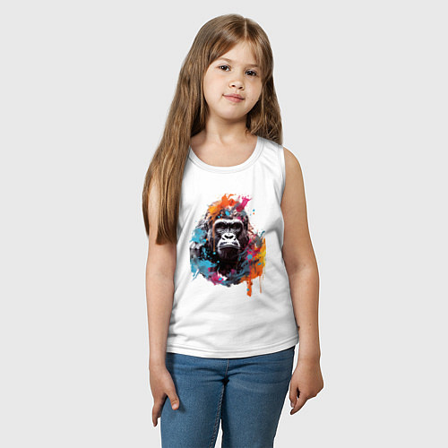 Детская майка Граффити с гориллой / Белый – фото 3