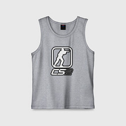 Майка детская хлопок CS2 logo, цвет: меланж