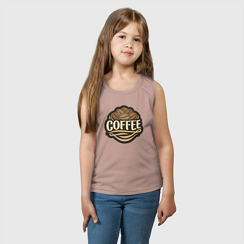 Детская майка Coffee drink / Пыльно-розовый – фото 3