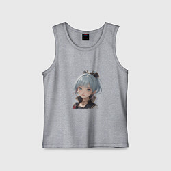 Майка детская хлопок Kamisato Ayaka, цвет: меланж