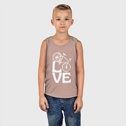 Майка детская хлопок Любовь велосипедиста, цвет: пыльно-розовый — фото 2