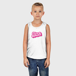 Майка детская хлопок Liza - retro barbie style, цвет: белый — фото 2