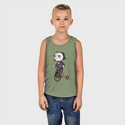 Майка детская хлопок Saw bike, цвет: авокадо — фото 2