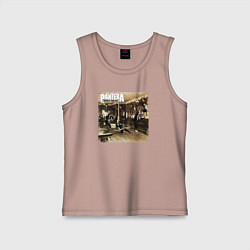 Майка детская хлопок Pantera cowboys from hell, цвет: пыльно-розовый