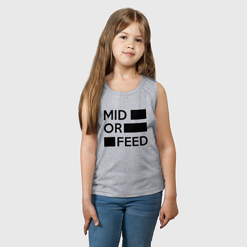 Детская майка Mid or feed / Меланж – фото 3