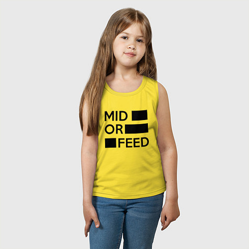 Детская майка Mid or feed / Желтый – фото 3