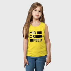Майка детская хлопок Mid or feed, цвет: желтый — фото 2