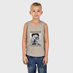 Майка детская хлопок Depeche Mode - Andy Fletcher, цвет: миндальный — фото 2