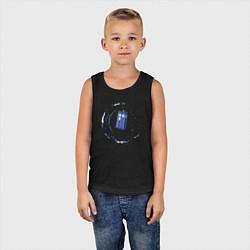 Майка детская хлопок Tardis space, цвет: черный — фото 2
