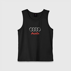 Майка детская хлопок Audi brend, цвет: черный