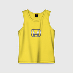 Майка детская хлопок Honda sport auto silver, цвет: желтый