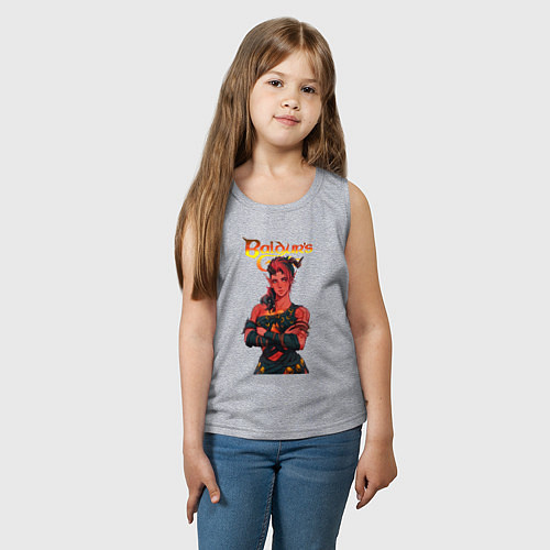 Детская майка Карлах - врата балдура / Меланж – фото 3