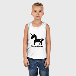 Майка детская хлопок Neural Pony, цвет: белый — фото 2