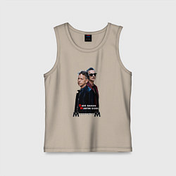 Майка детская хлопок Depeche Mode - Dave and Martin Memento Mori, цвет: миндальный