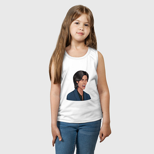 Детская майка Вампир для Хэллоуина - мультяшная стилизация / Белый – фото 3