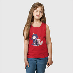 Майка детская хлопок Шогун Райден и лисичка Мико, цвет: красный — фото 2