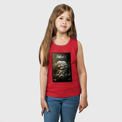 Майка детская хлопок Fallout armour poster, цвет: красный — фото 2