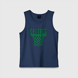 Майка детская хлопок Celtics net, цвет: тёмно-синий