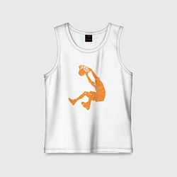 Майка детская хлопок Shaq dunk, цвет: белый