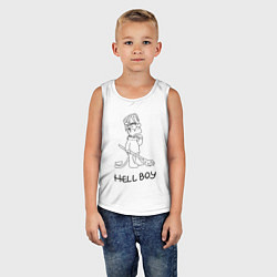 Майка детская хлопок Bart hellboy Lill Peep, цвет: белый — фото 2