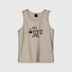 Майка детская хлопок Доктор Ливси весёлый, цвет: миндальный