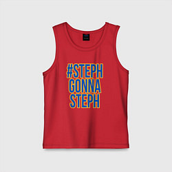 Майка детская хлопок Steph gonna Steph, цвет: красный