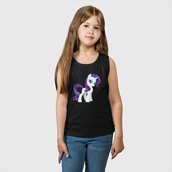 Майка детская хлопок Рарити из My Little Pony в кино, цвет: черный — фото 2