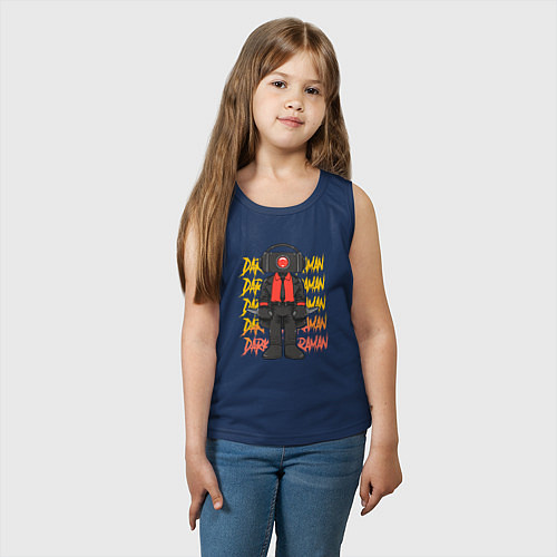 Детская майка Чёрный КамераМен / Тёмно-синий – фото 3