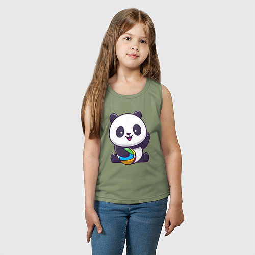 Детская майка Панда с мячиком / Авокадо – фото 3