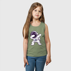 Майка детская хлопок Космонавт dab, цвет: авокадо — фото 2