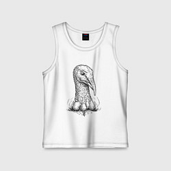 Майка детская хлопок Индейки голова, цвет: белый