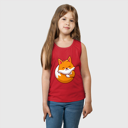 Детская майка Orange fox / Красный – фото 3