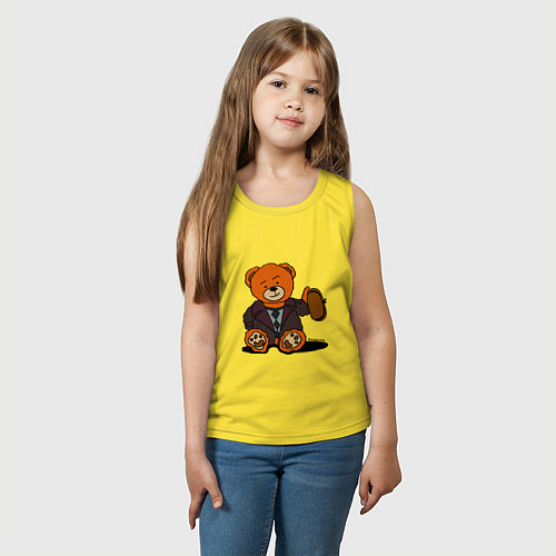 Детская майка Медведь Кащей с шапкой-ушанкой / Желтый – фото 3