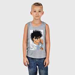 Майка детская хлопок Иппо Боксер, цвет: меланж — фото 2