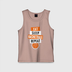 Детская майка Eat sleep basketball