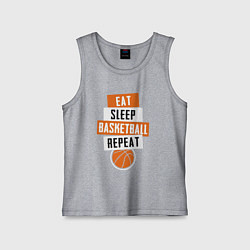 Детская майка Eat sleep basketball