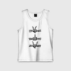 Майка детская хлопок Колючая проволока, цвет: белый