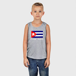 Майка детская хлопок Free Cuba, цвет: меланж — фото 2