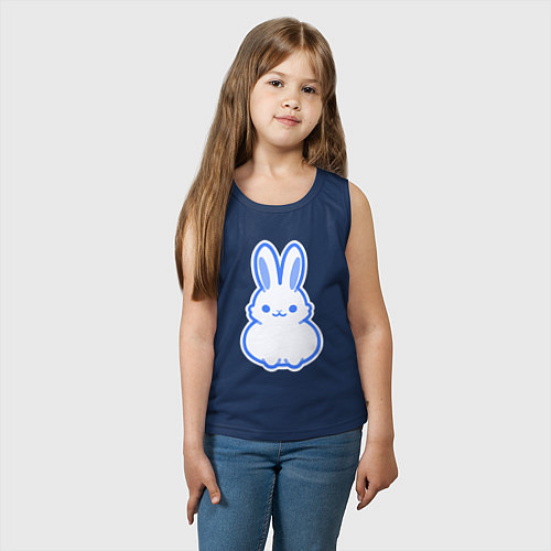 Детская майка White bunny / Тёмно-синий – фото 3