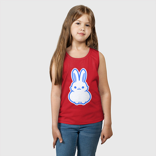 Детская майка White bunny / Красный – фото 3