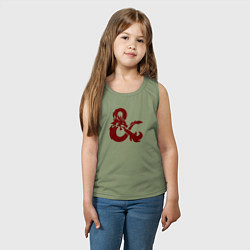 Майка детская хлопок Подземелья и драконы лого, цвет: авокадо — фото 2