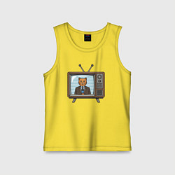 Майка детская хлопок Котоновости, цвет: желтый