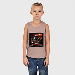 Майка детская хлопок Мем мопс в шапочке: хамить мне плохая примета, цвет: пыльно-розовый — фото 2