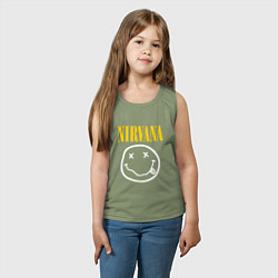 Майка детская хлопок Nirvana original, цвет: авокадо — фото 2